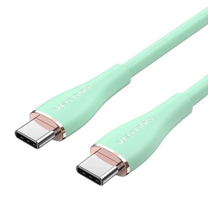 Vention USB-C 2.0/M - USB-C 2.0/M, (5A, силиконов, зелен), 1, 5 м, кабел