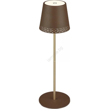 Briloner - LED настолна презареждаема сензорна лампа KIKI LED/2, 6W/5V IP44 2600 mAh кафява (BL2296)