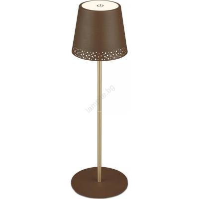 Briloner - LED настолна презареждаема сензорна лампа KIKI LED/2, 6W/5V IP44 2600 mAh кафява (BL2296)