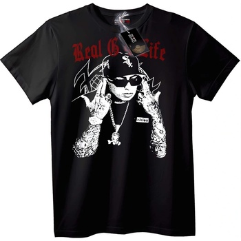NOONEBRAND Тениска Истински Градски Живот - L, Black