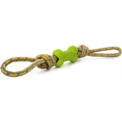 JK ANIMALS Bavlnené preťahovadlo s TPR kostí 40 cm