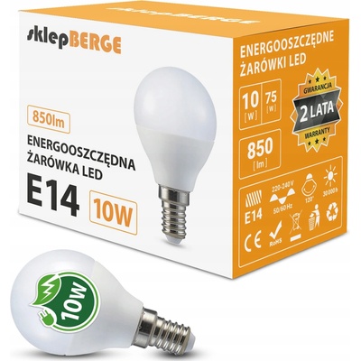 Milio LED žiarovka G45 E14 10W 880 lm studená biela