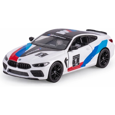 Kinsmart Auto BMW M8 Competition Coupe 13cm 1:38 kov zpětný chod Barva: Bílá
