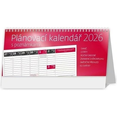 Plánovací s poznámkami stolní 2026 – Zbozi.Blesk.cz