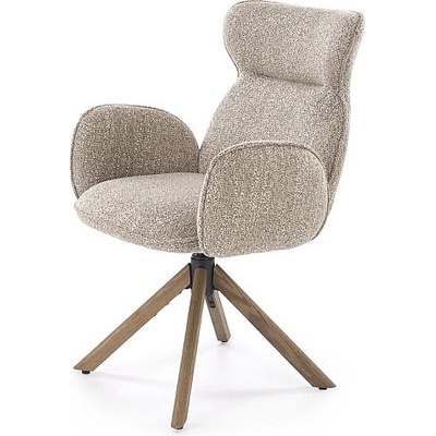 ЕВРОМАР Трапезен стол k 585 тъмнобежов / светъл орех