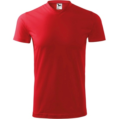 MALFINI Malfini v-neck heavy 111 / Унисекс тениска с v-образно деколте - червена s (1110713)