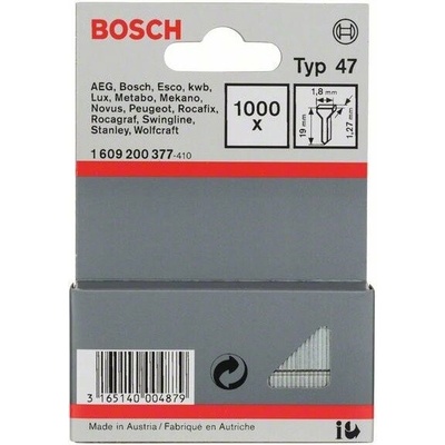 BOSCH Klinčeky, typ 47 1,8 x 1,27 x 19 mm (1000 ks) 1609200377