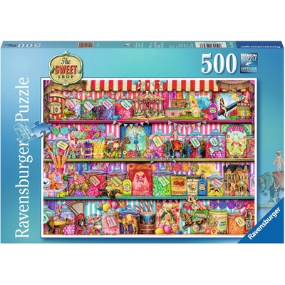 Ravensburger Пъзел Ravensburger от 500 части - Сладкарница (14653)