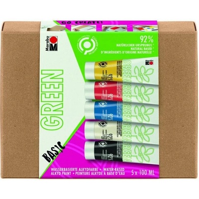 Marabu Green Sada Alkydových barev Basic 5x 100 ml – Zboží Mobilmania