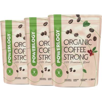 Powerlogy Organic Coffee Strong 3 x 250 g