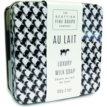 Scottish Fine Soaps tuhé mydlo v plechové krabičce Au Lait 100 g