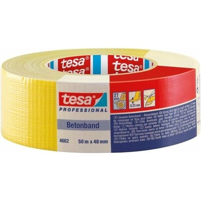 Tesa 4662 Betonband Lepiaca páska opravná textilná 50 m × 48 mm žltá 138252
