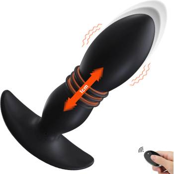 Image 1 of Paloqueth Anal Thrusting Plug with Remote Black