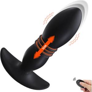 Paloqueth Anal Thrusting Plug with Remote Black