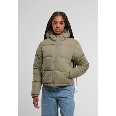 Urban Classics Суичър Ladies Peached Puffer Jacket With Hood paleolive XXLUB-TB7587-18328 - Камуфлаж, размер S