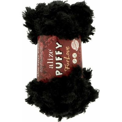 Alize Puffy Furlove 60 čierna