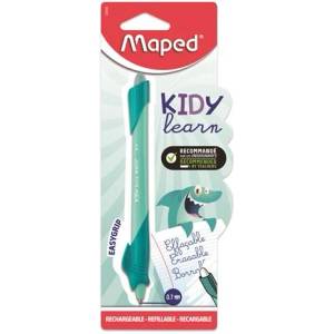 Maped Ролерна писалка "Научи се да пишеш", 0, 7 мм, изтриваема, MAPED "KIDY Learn MAGIC", акула, тюркоаз (229500)