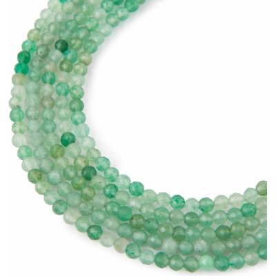 Koráliky z minerálu Avanturín zelený 3mm brúsené - 18 cm