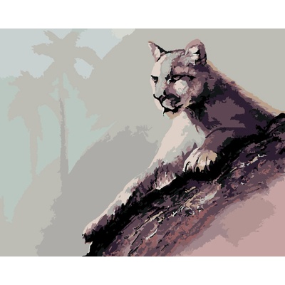 ZUTY Malování podle čísel LEŽÍCÍ PUMA D RUSTY RUST Rozměr 80 x 100 cm Rámování bez rámu a bez vypnutí plátna
