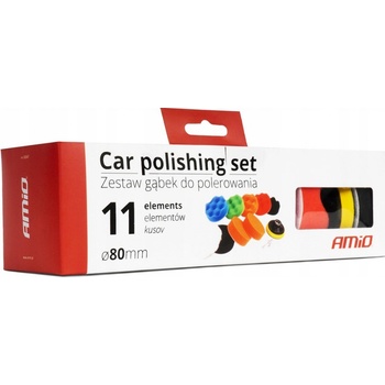 AMiO Sada leštících kotoučů s adaptérem 9ks + kotouč 80mm + adaptér M14
