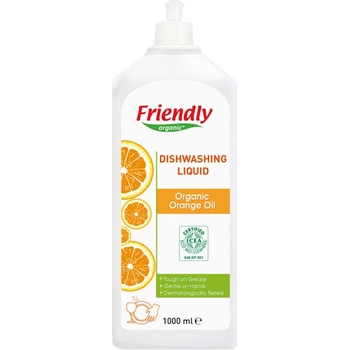 Friendly Organic Био препарат за миене на съдове с портокалово масло - 1000мл