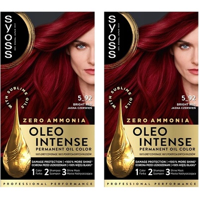 Syoss Oleo Intense barva na vlasy Světlá červená 5-92 x 2