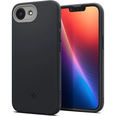 Spigen iPhone 16e SPIGEN NANO POP Силиконов капак за телефон с протектор за камера, MagSafe, черен ACS09155 (ACS09155)