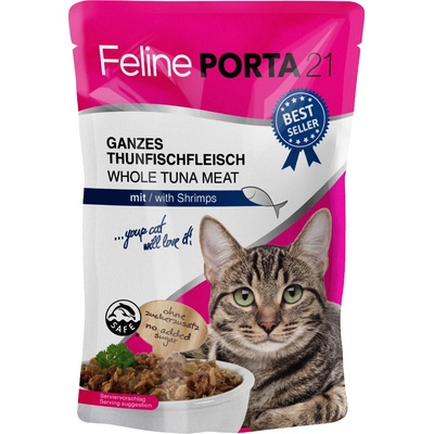 Feline Porta 21 kapsičky 6 x 100 g - Tuniak a krevety