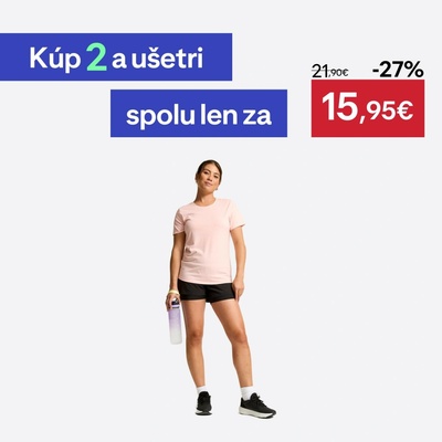 DECATHLON Dámske fitness tričko COOLMAX s krátkymi rukávmi ružové