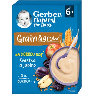Gerber Natural for Baby na dobrou noc švestka a jablko 220 g