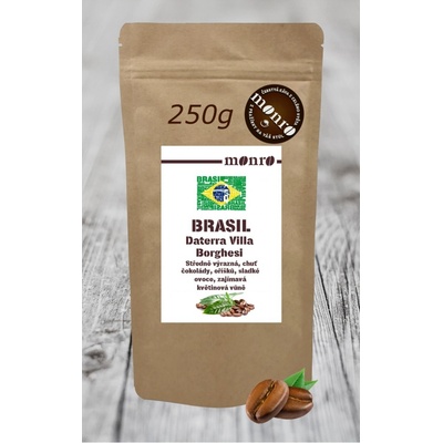 MONRO BRASIL DATERRA VILLA BORGHESI KÁVA ARABIKA zrnková 250 g
