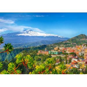 Enjoy - Puzzle Etna Volcano and Taormina, Sicily - 1 000 piese