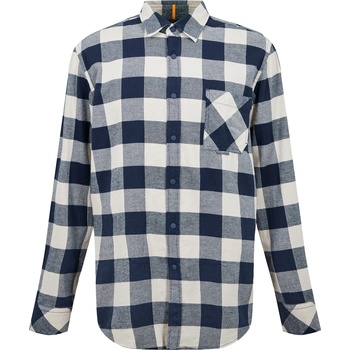 Image 1 of HUGO BOSS Men's Riou Patterned Long-Sleeve Shirt - Light Beige