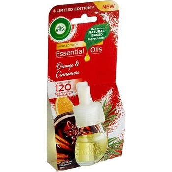 Air Wick Essential Oils Tekutá náplň do elektrického prístroja vôňa škorice a pomaranča 19 ml