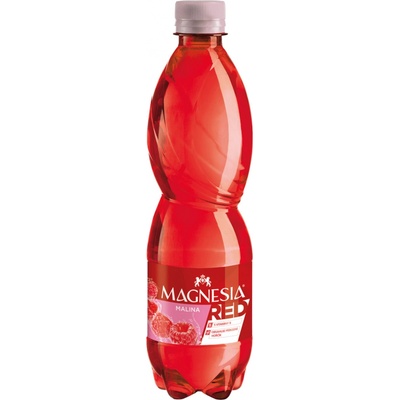 Magnesia Red jemně perlivá minerální voda Malina 0,5 l
