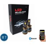  Комплект Smart LED крушки H7 - Два цвята, CSP Dual Color 3500K - 6500K, Bluetooth приложение, CANBUS, 70W, 12-24V