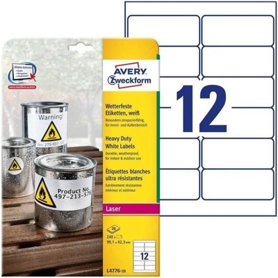 Avery Zweckform L4776-20 Odolné etikety 99,1x42,3mm 240 ks
