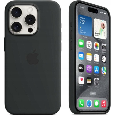 Apple iPhone 15 Pro Silicone Case with MagSafe čierne MT1A3ZM/A