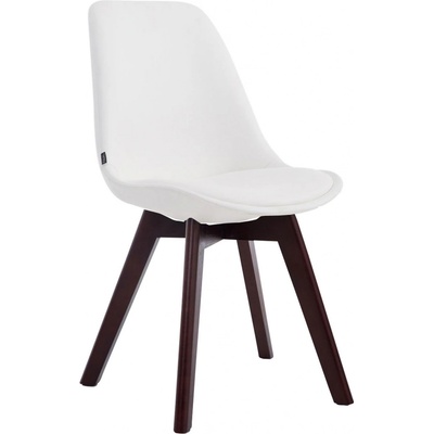 Design Shop Manado koženka dřevené nohy ořech Bílá