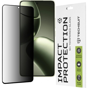 Techsuit Протектор за Xiaomi 14T/14T Pro - 111D Privacy Full Glue - Черен