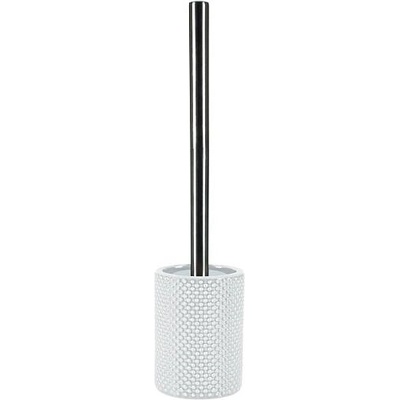 Spirella WC štětka MERO s keramickou nádobou bílá 3D efekt