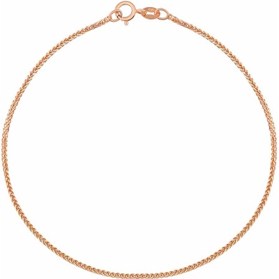 Silvego Zlatý náramek Fox z růžového zlata 1 mm FNN1788BGR
