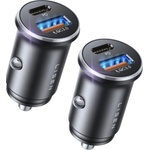 Lisen Зарядно за кола (YL0223080037) (2 броя) - Lisen - USB, Type-C, PD36W, Q3.0, 12V/24V - Черно