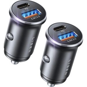 Lisen Зарядно за кола (YL0223080037) (2 броя) - Lisen - USB, Type-C, PD36W, Q3.0, 12V/24V - Черно