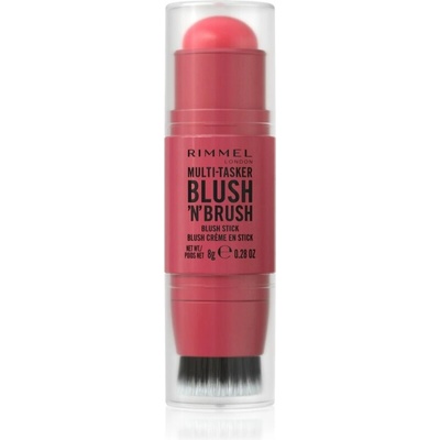 Rimmel Multi-Tasker Blush'N'brush tvářenka v tyčince se štětcem 150 Cherry On Point 8 g