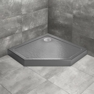 Radaway Душово корито Radaway Doros PT Compact Stone, петоъгълно, 90x90 см, антрацит, акрил (SDRPT9090-05-64S)