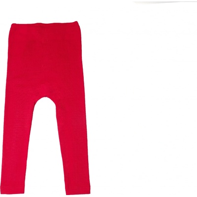 Cosilana dětské legíny z merino vlny a hedvábí červené