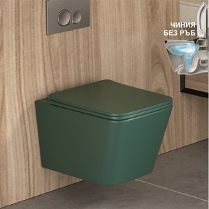 Inter Ceramic СТЕННА ТОАЛЕТНА ЧИНИЯ КАРИНА 5135dg Т. ЗЕЛЕН МАТ (5135dg)