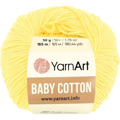 YarnArt Baby Cotton 431 vanilková žltá