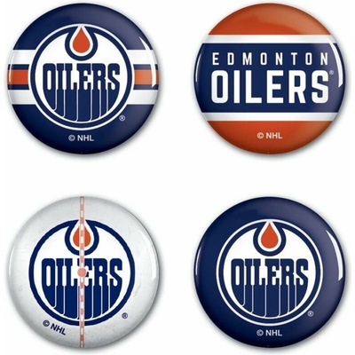 WinCraft Sada Edmonton Oilers NHL Button 4 Pack